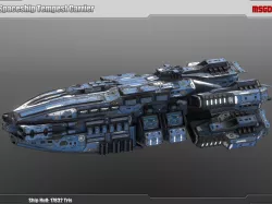 Spaceship Carrier Tempest Low-poly  3D model
