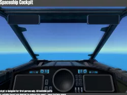 Spaceship Cockpit I Low-poly  3D model