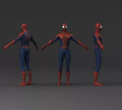 Spider man low poly 3d models HD Low-poly  3D model
