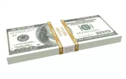 Stack of Hundred-Dollar Bills Low-poly  3D model