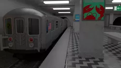 Subway Station with Train included 3D model