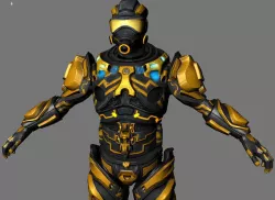 Tech Trooper Low-poly  3D model