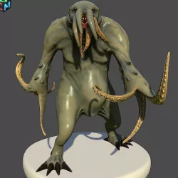 Tentacle Monster Low-poly  3D model