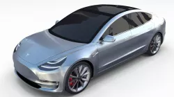 Tesla Model 3 Silver 3D model