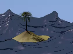 Tropical Island Low-poly  3D model