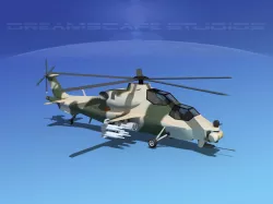 WZ-10 Attack Helicopter V05 Low-poly  3D model