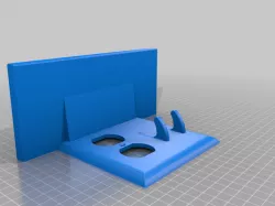 2 gang wall plate with hooks and shelf