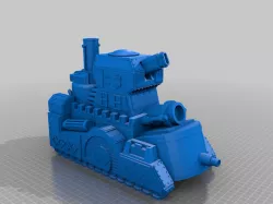 28mm Space Dwarf Land Train (Assembled)