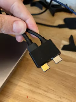 2X USB C Holder for MacBook So You Can Use Your Cheap Dumb Dock that Doesn't Work Correctly