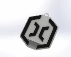Artillery 3d logo key chain