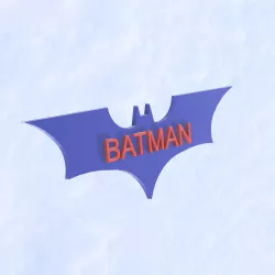 Batman STL for: bed level test, text test, and dual color test