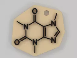 Caffeine keychain