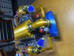Chevy LS3 Engine Twin Turbo Set-Up