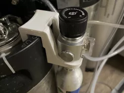 Corny keg holder for Sodastream bottles with larger hole