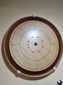 Crokinole wall hang hooks