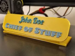 Customizable Foldable Nameplate