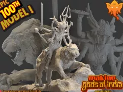 Durga - Goddess of Wars, Strength & Protection  [100th model!!]