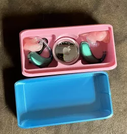 hearing aid case with airtag
