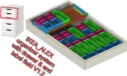 IKEA Alex organizer system with drawer & and label field V1.2