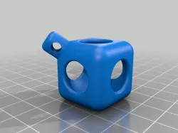 "Impossible" ball-in-cube key fob