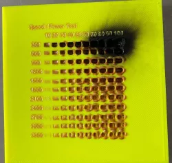 Laserparametertest for Snapmaker an other lasers