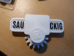 Mechanical Dishwasher Sign - German Version - Sauckig