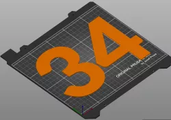 Number 3  - Sign -  6" tall