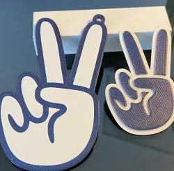 Peace Fingers keychain