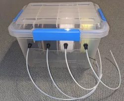 Perfect Fit, Compact Filament Dry Box (4 spools) with printable Collets