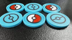 Pokemon Themed Checkers Piece Single and MultiColor