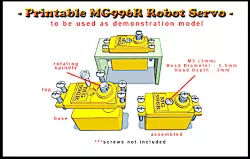Printable MG996R Robot Servo