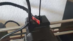 Prusa Mk3S IR Filament Sensor Modified Mount with zip-lock for camera wire