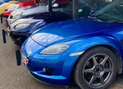 RX8 timing strut for hillclimb and sprint number plate mounted