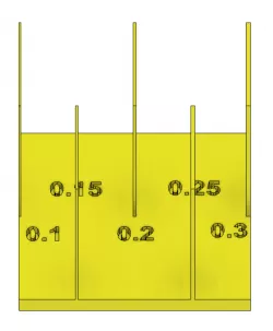 SLA 0.1mm to 0.3mm thin wall test sample