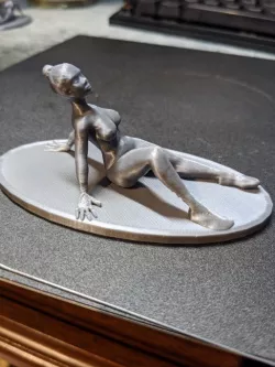 Sunbathing female figure