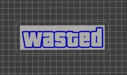 Wasted - magnet / plate + keychain