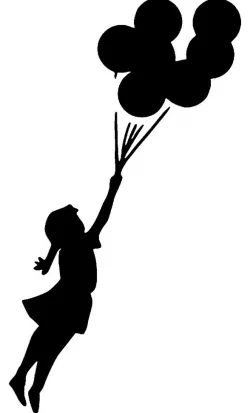Banksy Flying Balloon Girl stencil