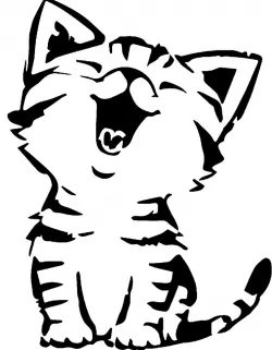 Cat stencil 3