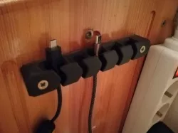 Cell phone cable holder