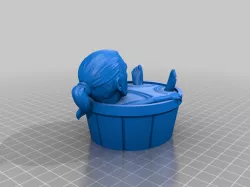 Chibi Geralt In Bath