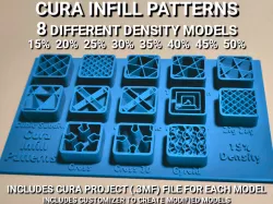 Cura Infill Patterns Display Models