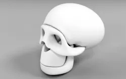 disassemblable stylised skull