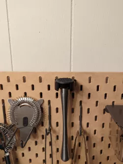 Drink muddler holder for IKEA Skadis