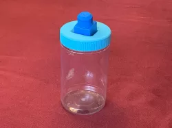 Duplo Block Dexterity Toy (Montessori Style), Peanut Butter Jar Mod