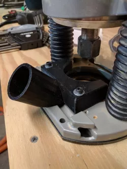 Dust Port Attachment for Bosch 1617 Plunge Base Router