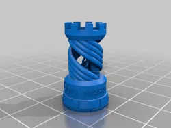 Elegoo Resin printer testing STL, chess piece, rook