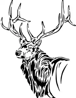 Elk stencil