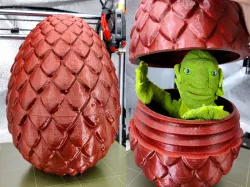 Extra Large Dragon Egg with Threads - (300 percent scaled version)