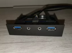 Front Panel I/O (USB+Audio) for Retro PC case with floppy disk hole