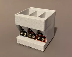 Gridfinity 9V battery hopper